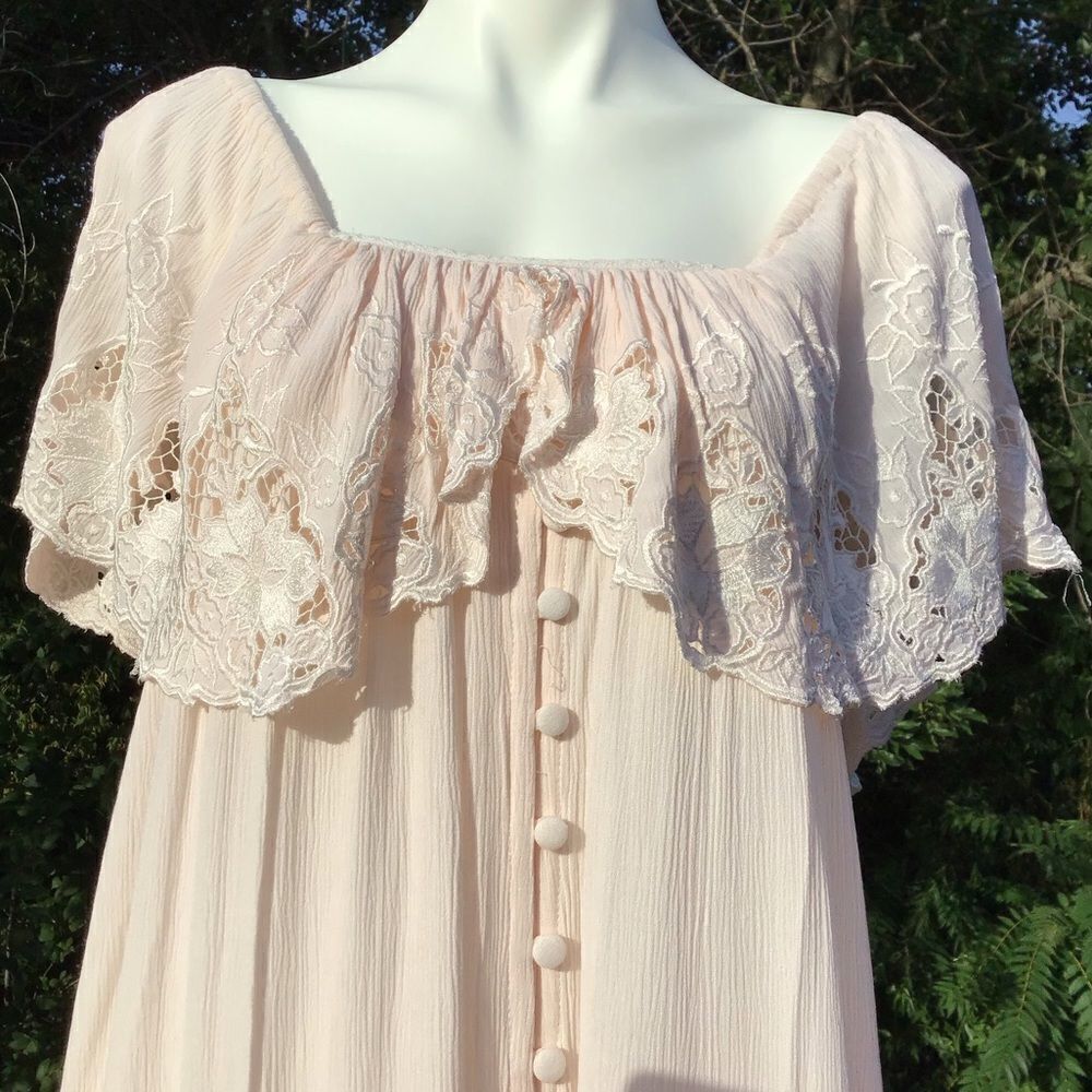 Fillyboo Wonder Years Embroidered Off The Shoulder Maxi Dress Size XS - Picture 7 of 14